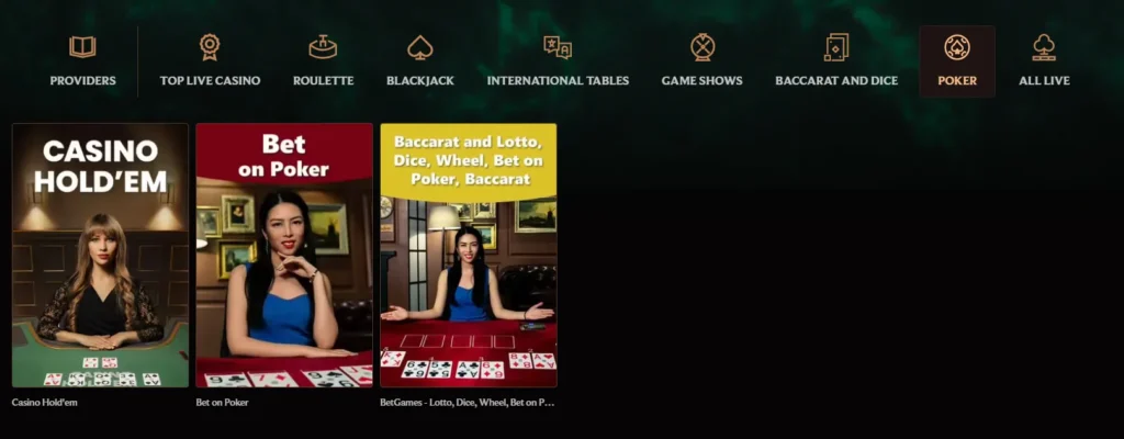 Crown Play poker tables